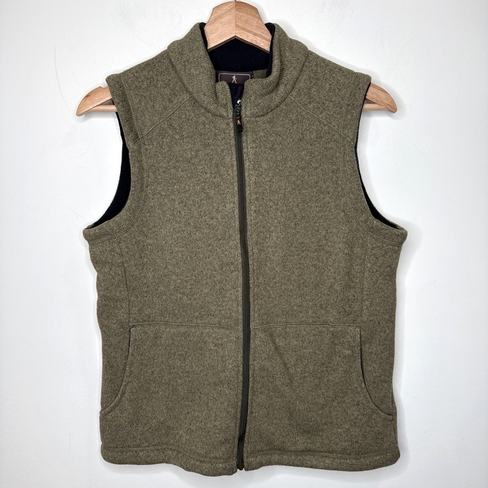 Royal Robbins Sweater Vest‎ Men's S Green Sleeveless Full Zip Knit Outdoors Gorp